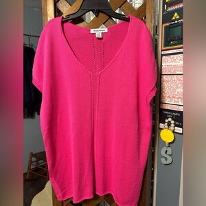 Tommy Bahama Bright Pink V-Neck Knit Top